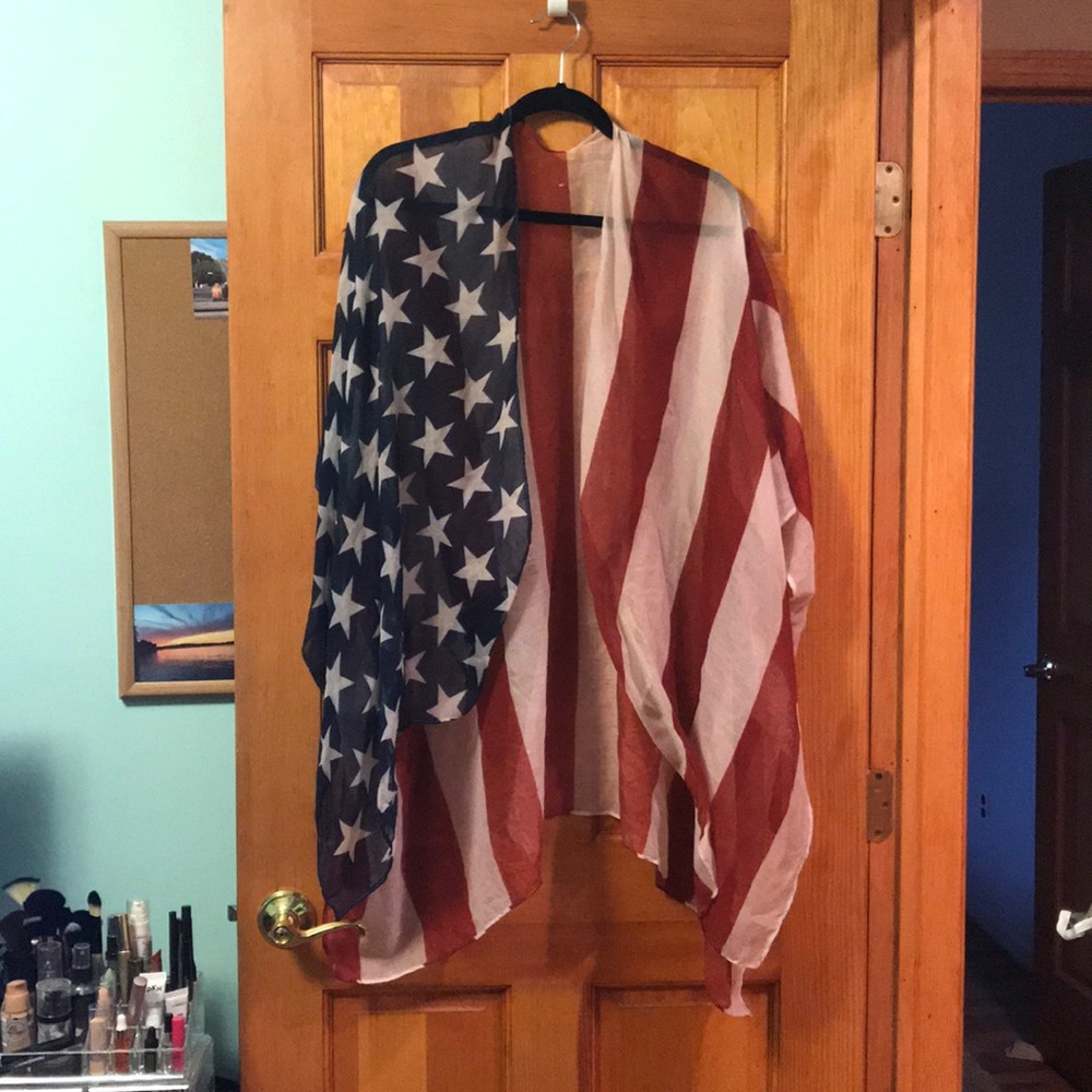American Flag shawl